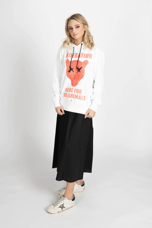 Federation Staple Hood Animals White