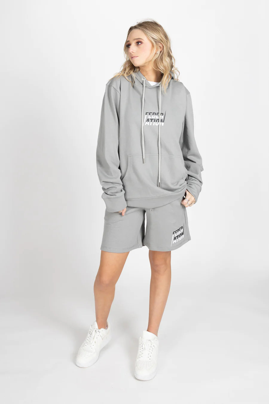 Federation Staple Hoodie On Point Concrete