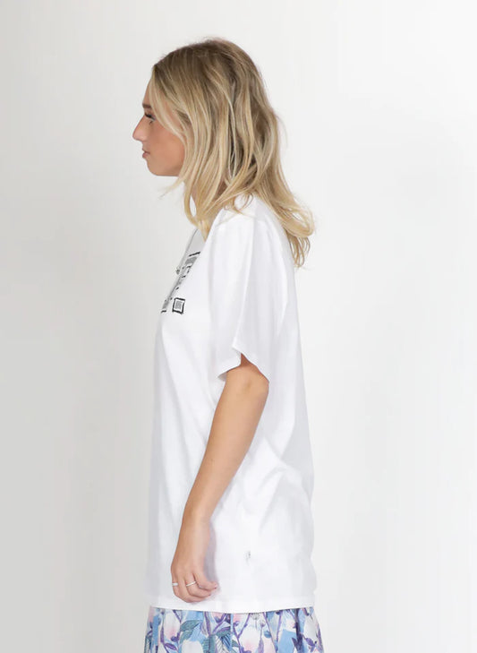Federation Staple Tee Big F White