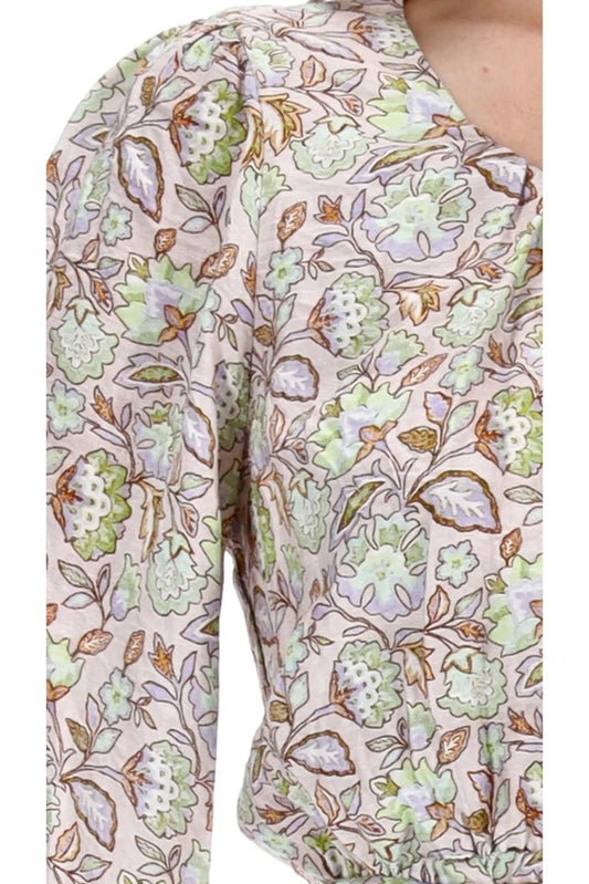 Charlo Bex Cotton Midi Dress Green