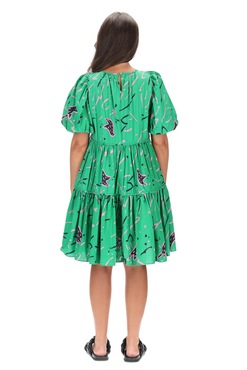 Charlo Birdie Dress Green