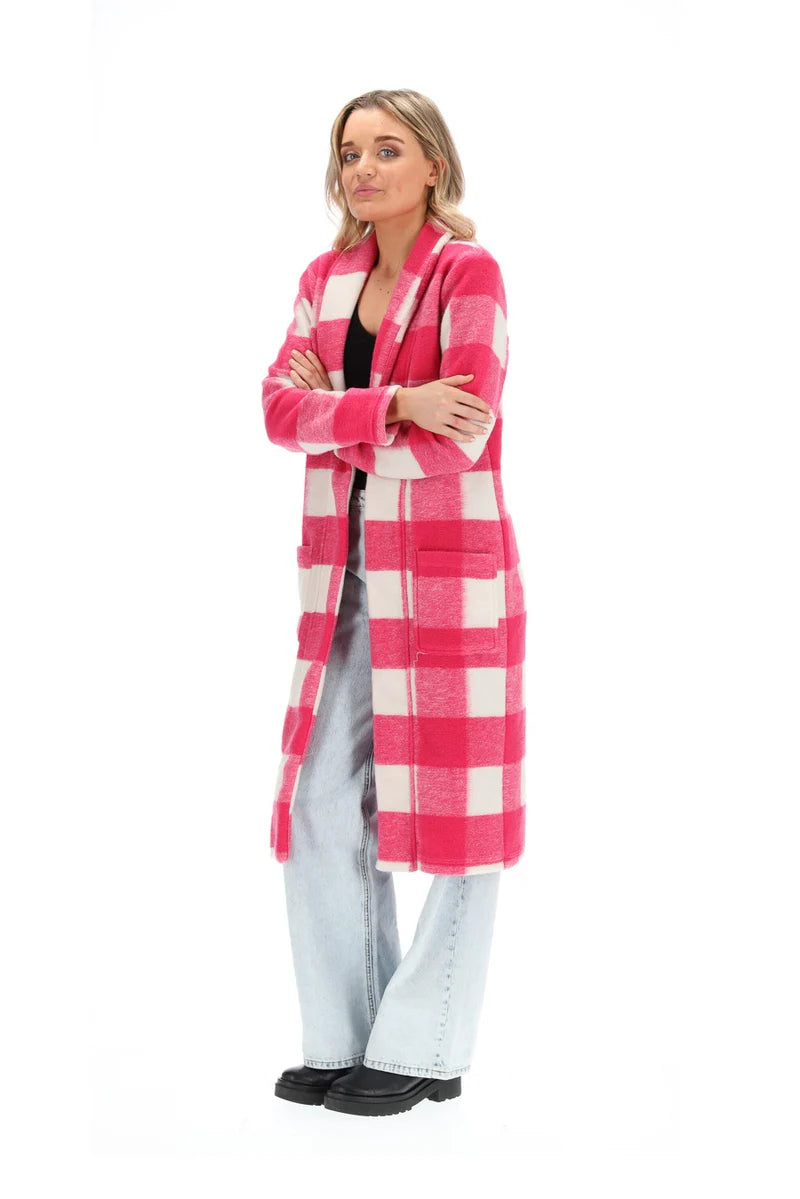 Charlo Bree Cardigan - Pink Check