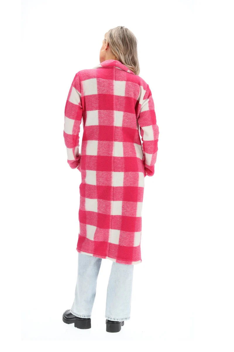 Charlo Bree Cardigan - Pink Check