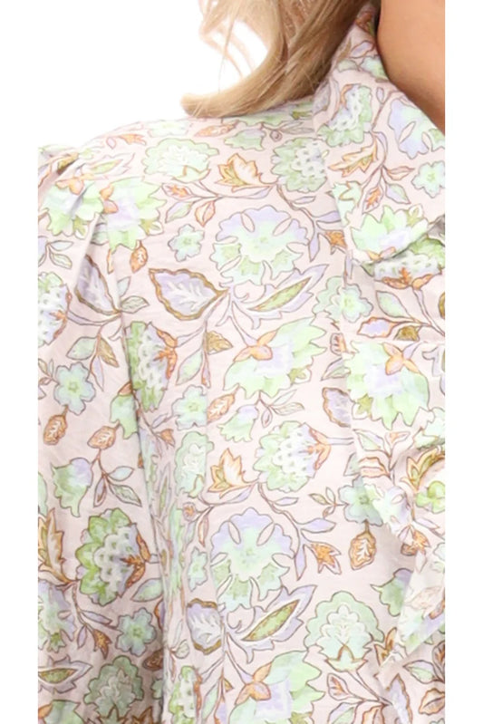 Charlo Emerson Cotton Shirt Green