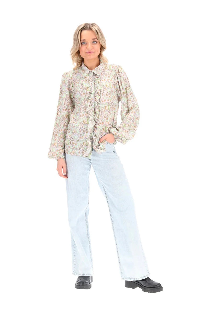 Charlo Emerson Cotton Shirt Green