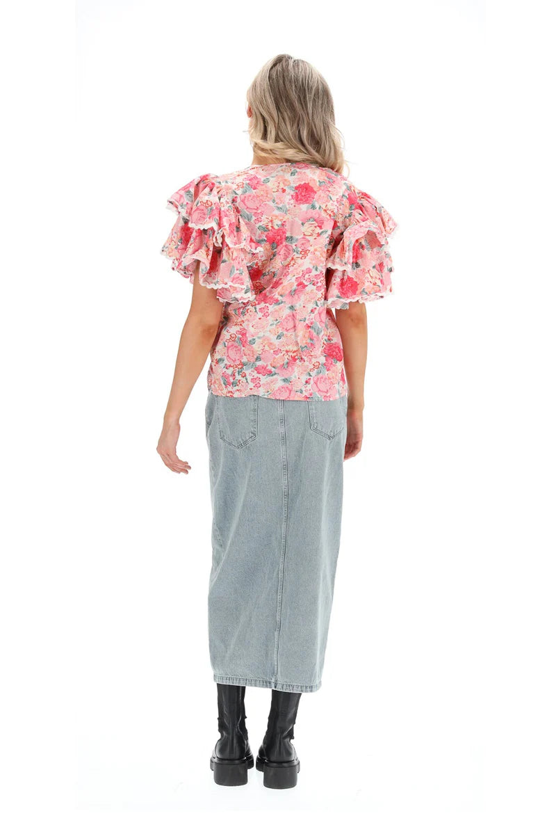 Charlo Emily Denim Skirt