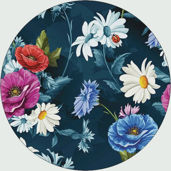 J & M Glass Coasters - Flowers