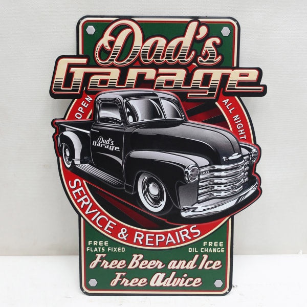J & M Dads Garage Sign