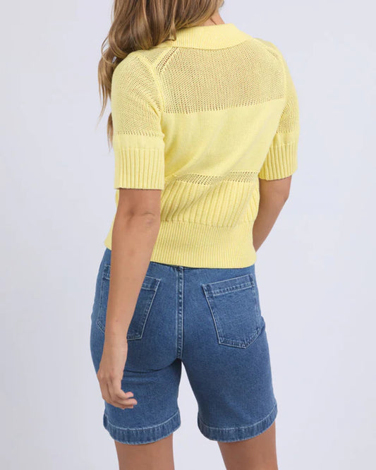 Foxwood Trevi Knit Top - Lemon