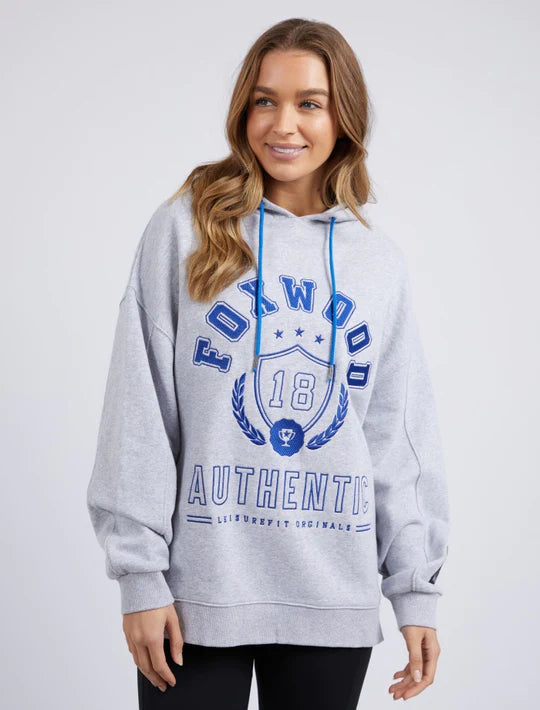 Foxwood Varsity Hoody Grey Marle
