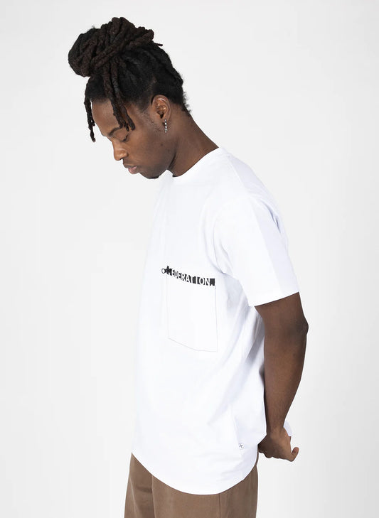 Federation Zipper Tee - White