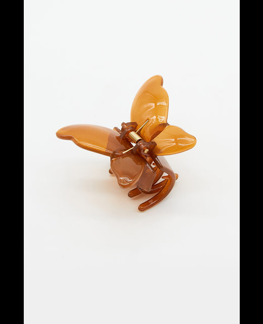 Stella + Gemma Hair Grip Butterfly Trans Brown