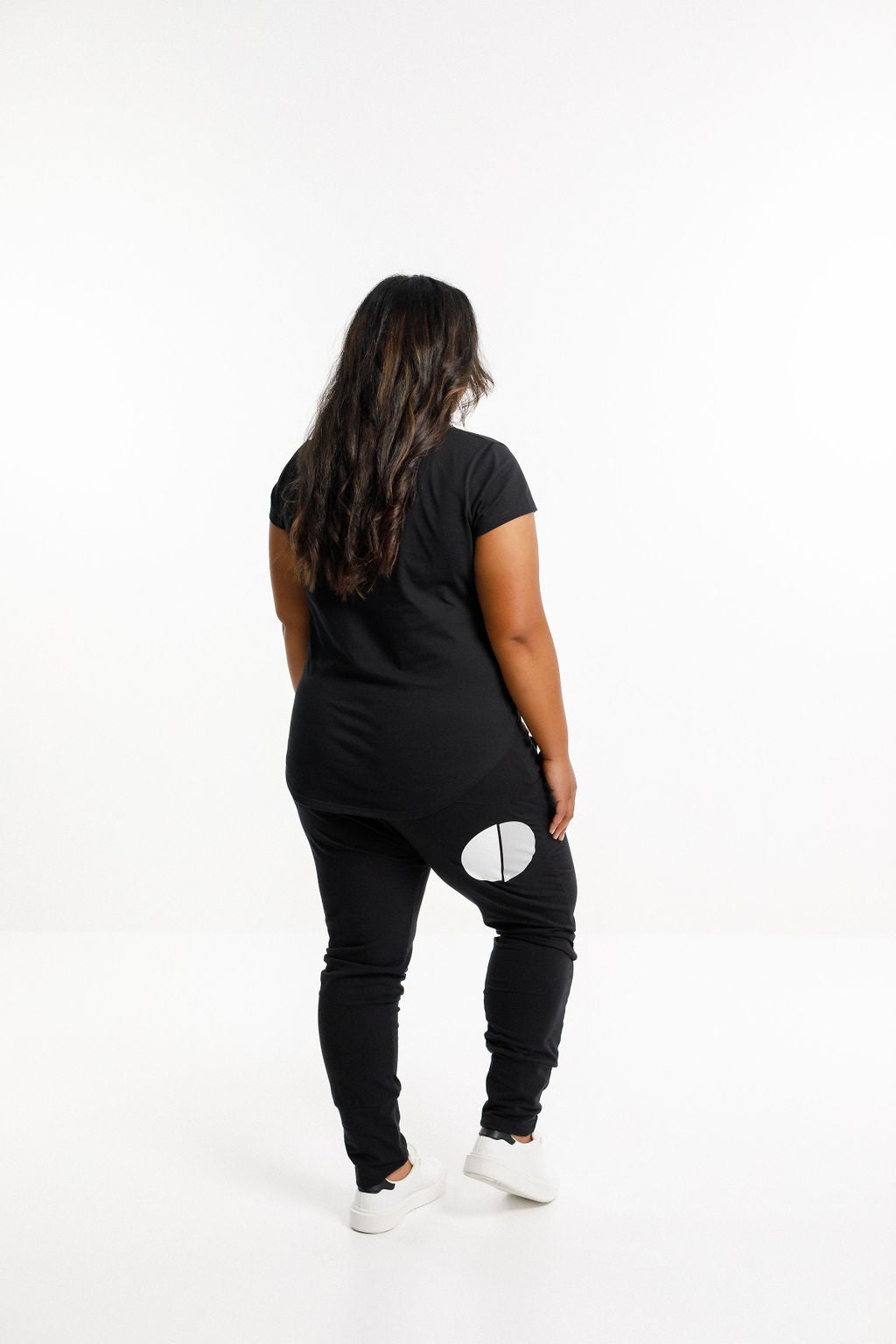 Homelee Apartment Pants Black with White/Grey Circle Dot
