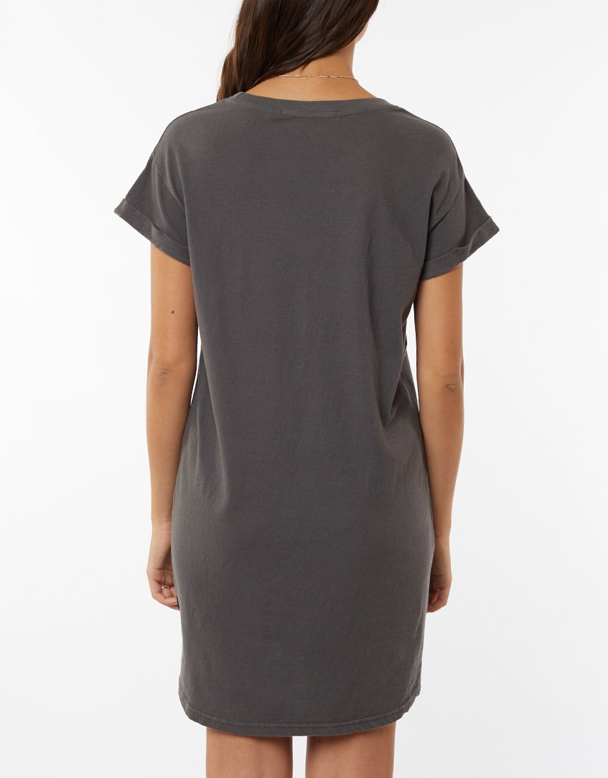 Silent Theory Palm Springs Tee Dress Coal