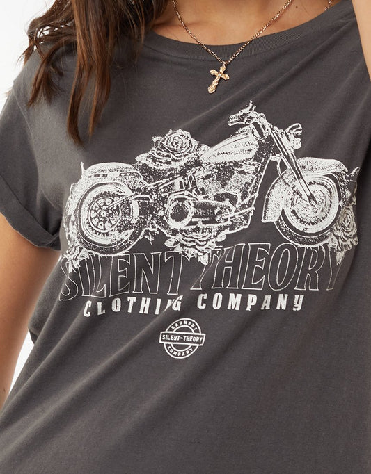 Silent Theory Palm Springs Tee Dress Coal