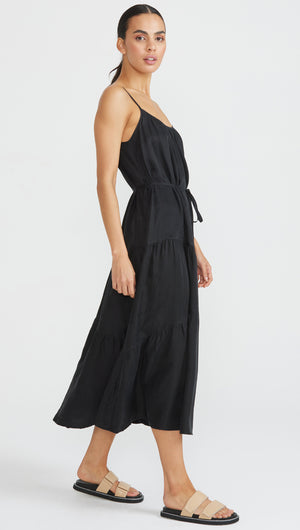Staples The Label Studio Cupro Sundress Black