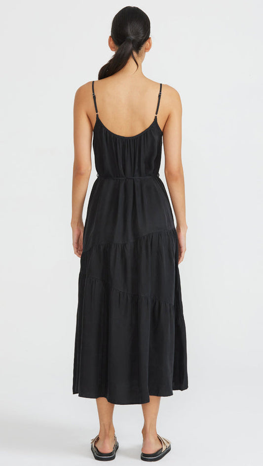 Staples The Label Studio Cupro Sundress Black