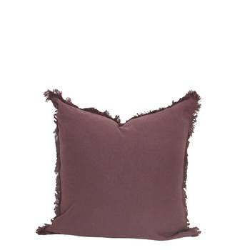 Le Monde Cushion Deep Red Cotton Linen