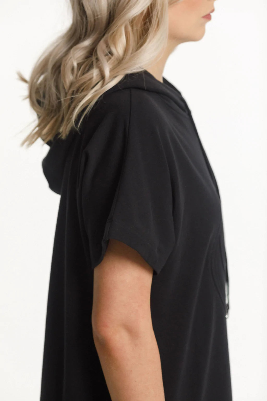 Rose Road Cruz Dress Black with Large Embossed Rose