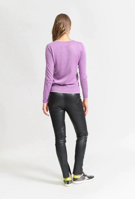 The Others The PU Split Leggings Black