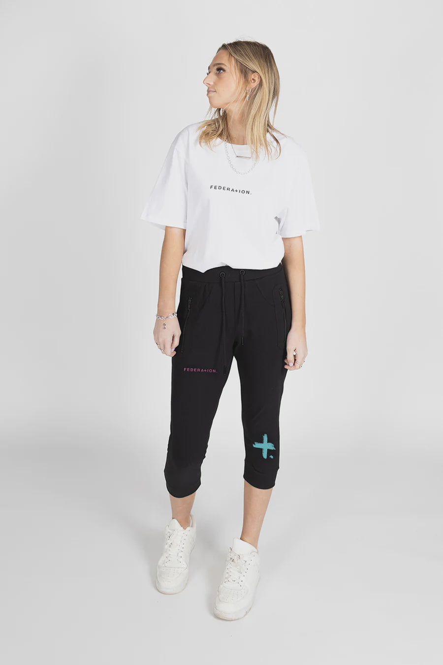 Federation Cut Trackie Black - Trio