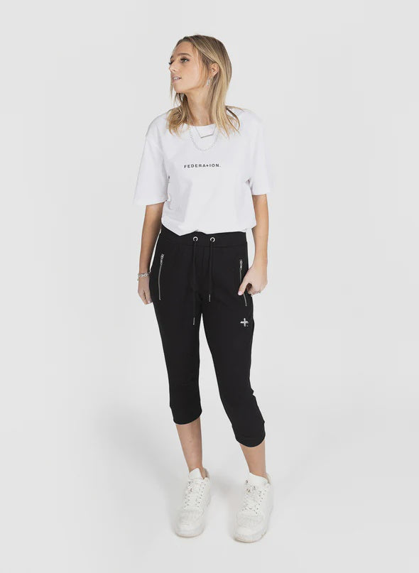 Federation Cut Trackies Lil Plus Black/Silver