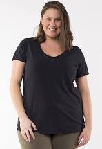 Elm Fundamental Vee Tee Washed Black