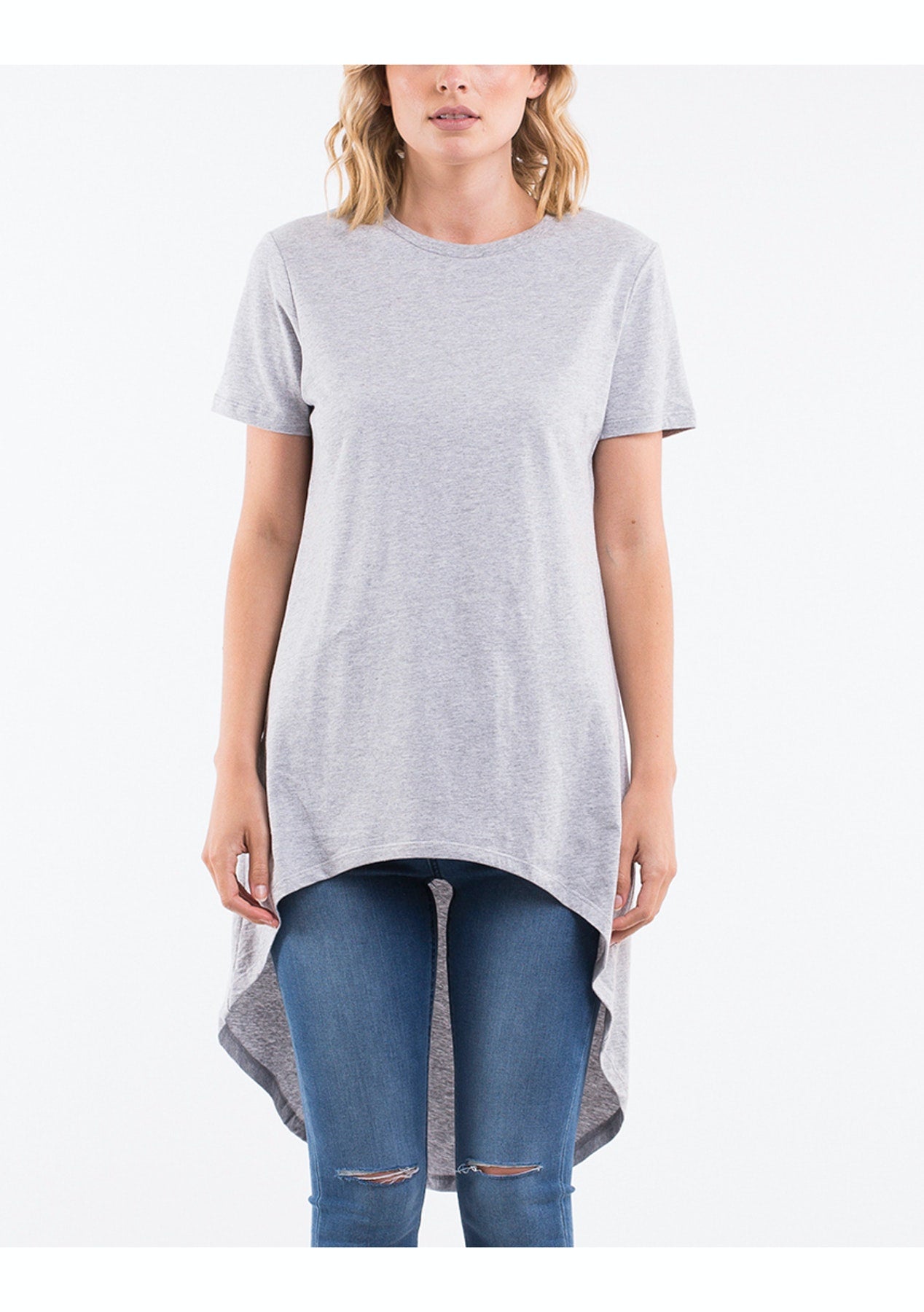 Silent Theory Row Tee Grey Marle