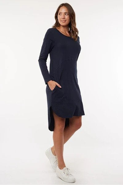 Foxwood Bay Long Sleeve Dress Black