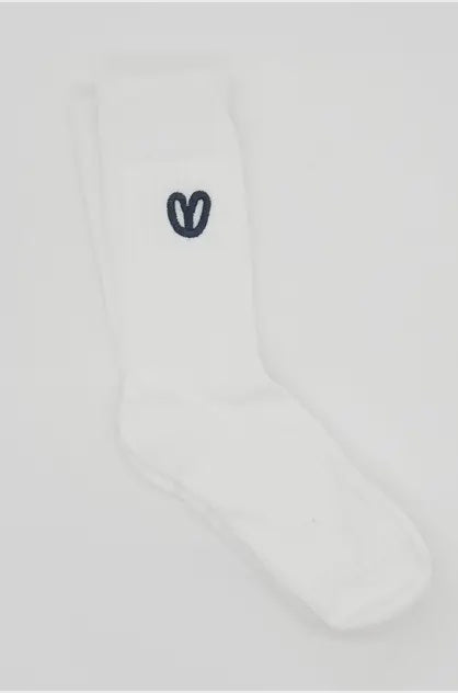 Stella + Gemma Socks White with Heart