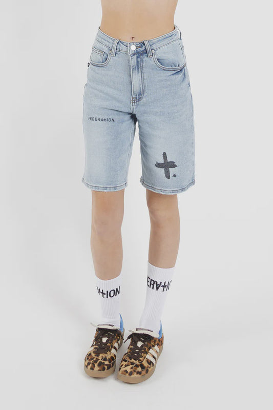 Federation Take It Easy Short Trio - Washed Blue