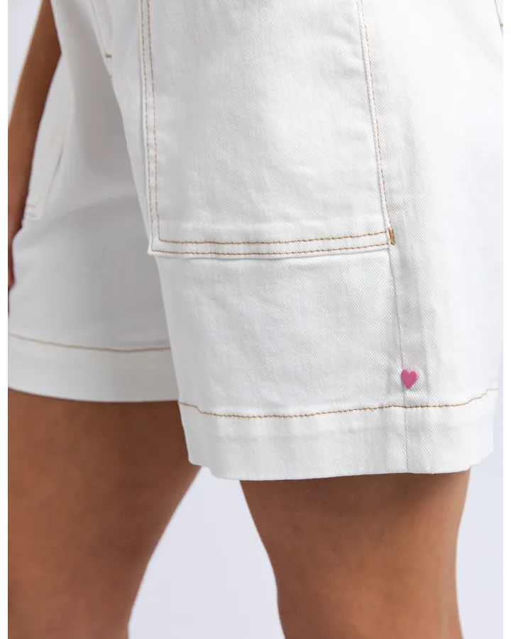 Elm  Atlas Denim Short - Vintage White