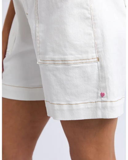 Elm  Atlas Denim Short - Vintage White