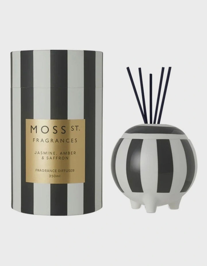 Moss St. Ceramic Diffuser 350ml - Jasmine Amber & Saffron