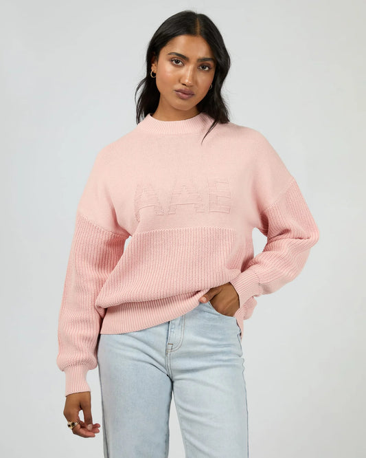 All About Eve Vital Washed Knit Crew - Pink