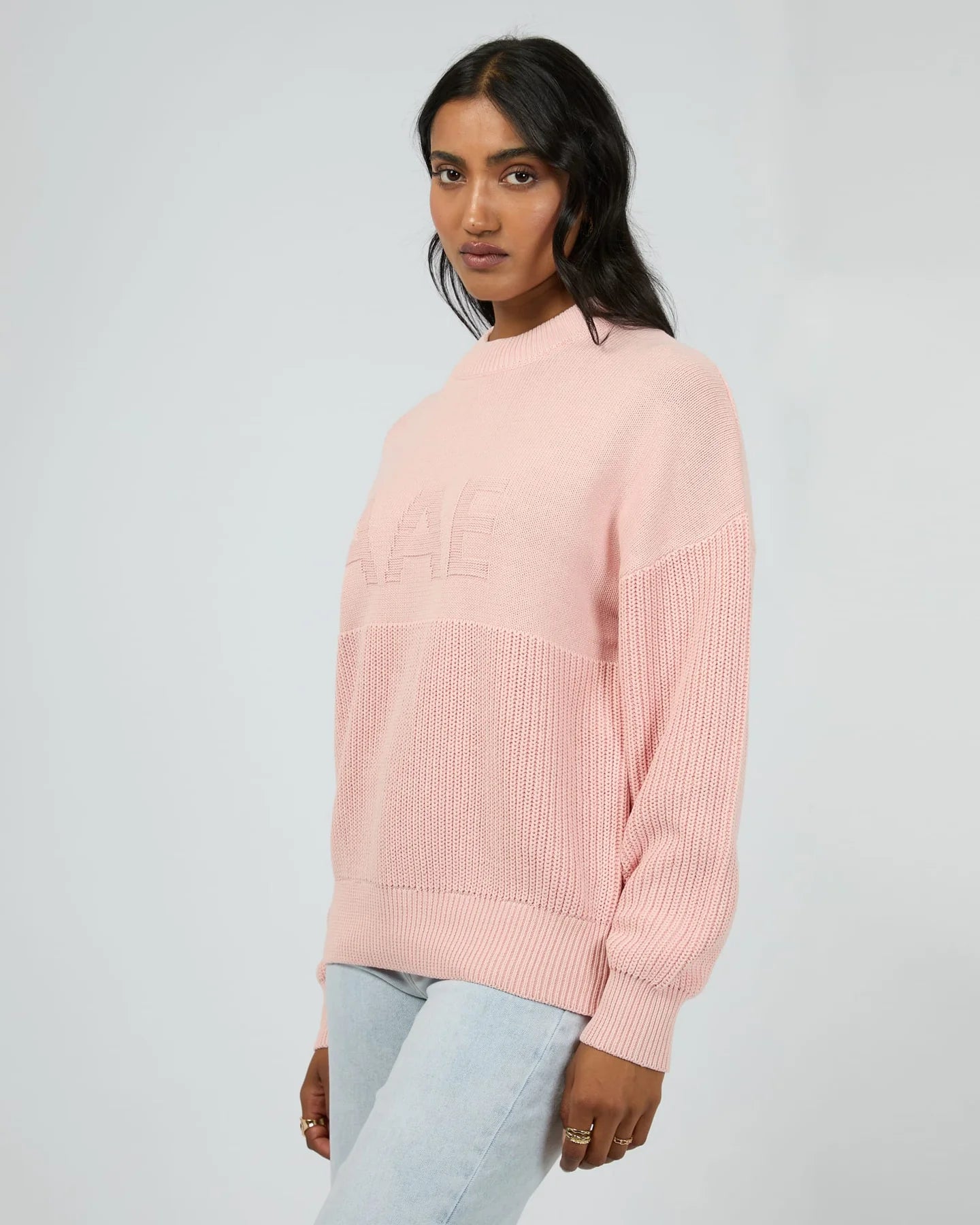 All About Eve Vital Washed Knit Crew - Pink