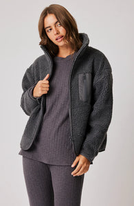 Cartel & Willow Remi Zip Up Charcoal