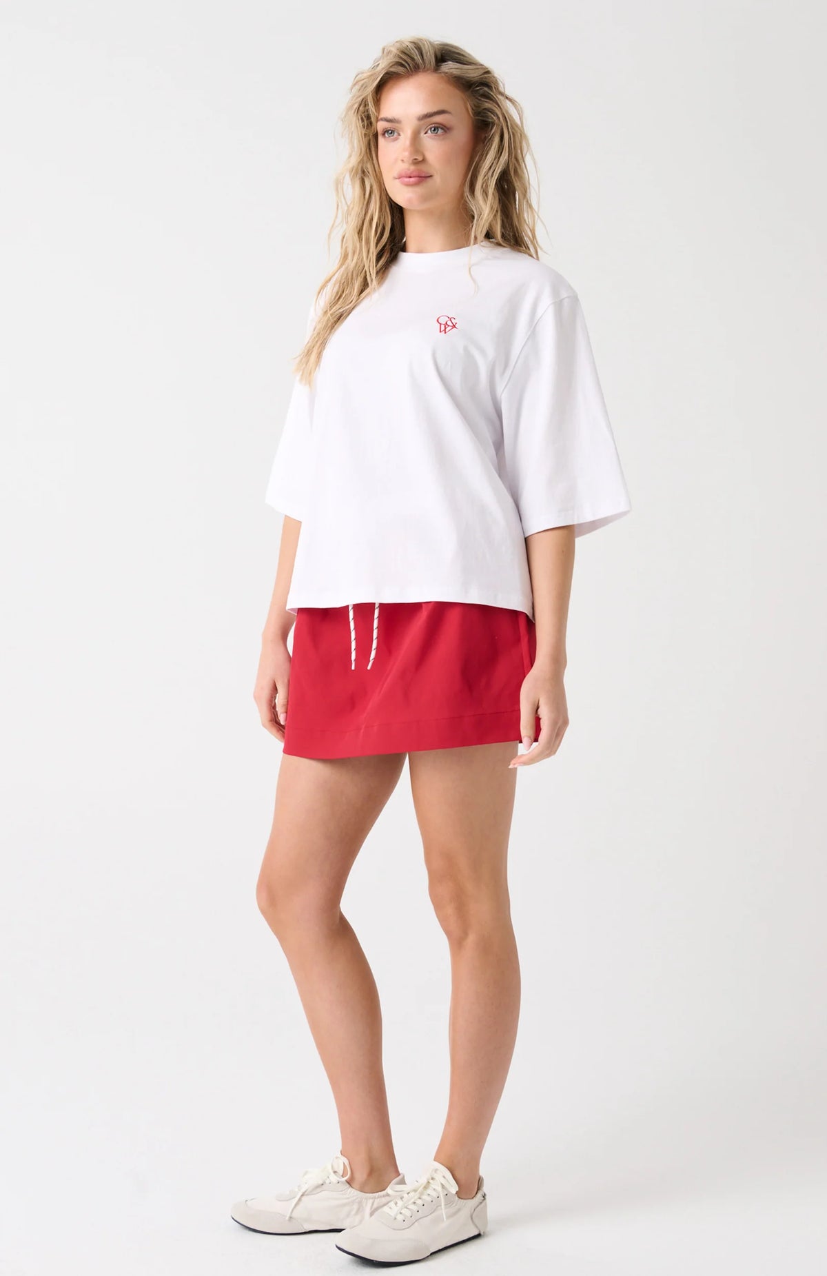 Cartel & Willow Hallie Tee - White/Red