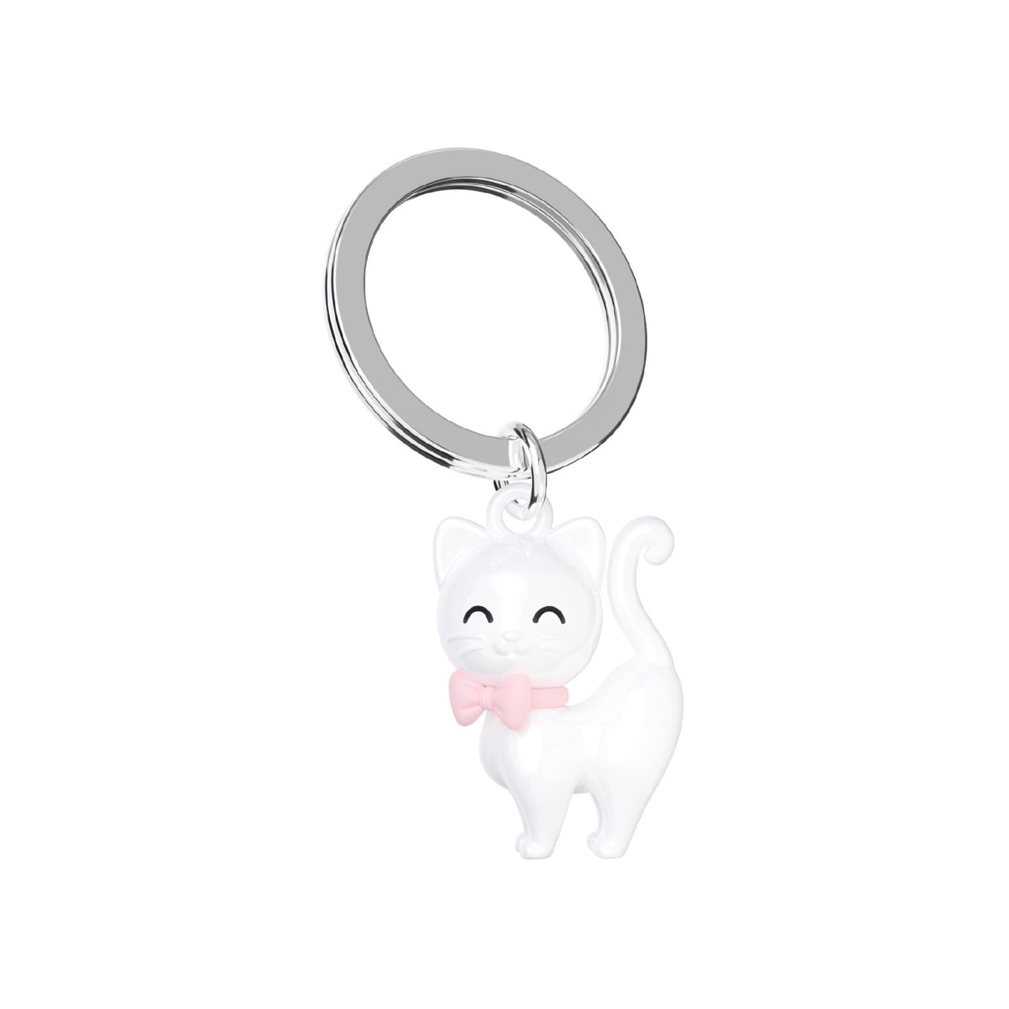 Stellar Haus Metalmorphose Keyring - White Cat