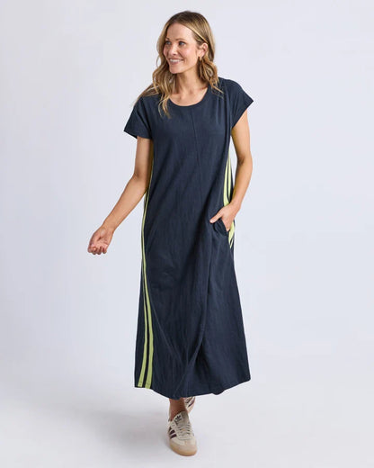 Foxwood Recovery Dress - Navy & Neon Lemon