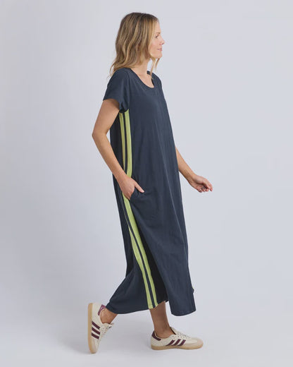 Foxwood Recovery Dress - Navy & Neon Lemon