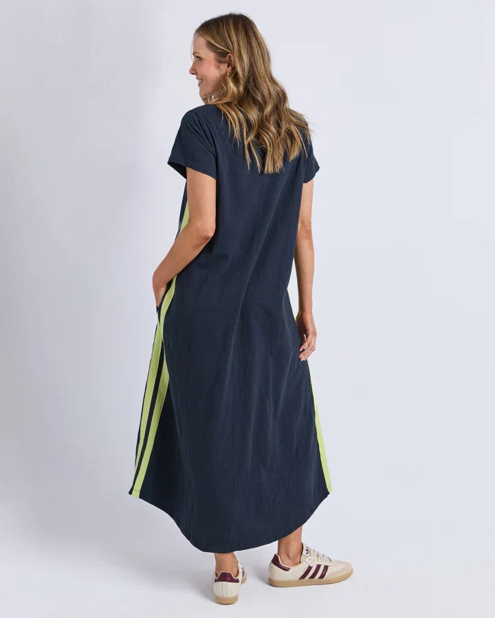 Foxwood Recovery Dress - Navy & Neon Lemon