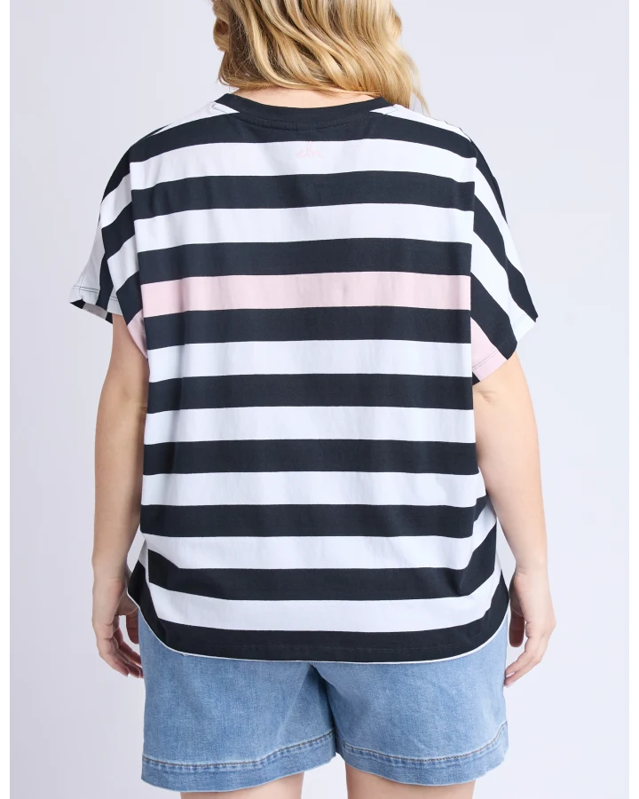 Elm Sorrento Tee - Black and White Stripe