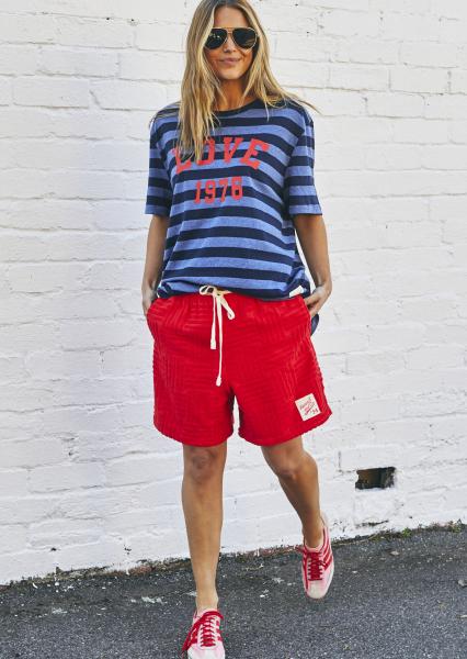 Hammill & Co Stripe Love 1976 Tee - Navy