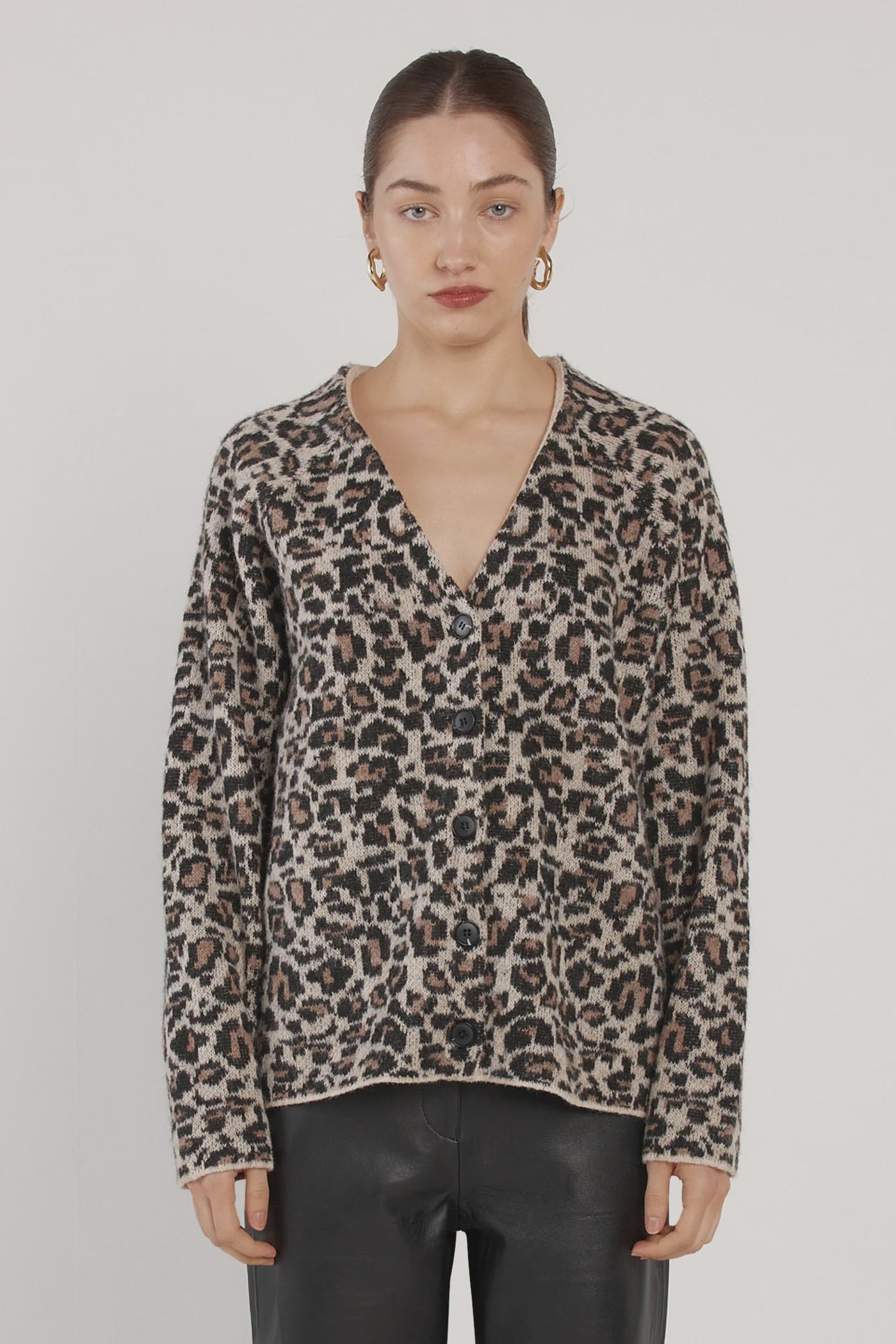 Fate & Becker Marlowe Fluffy Cardigan - Animal Print