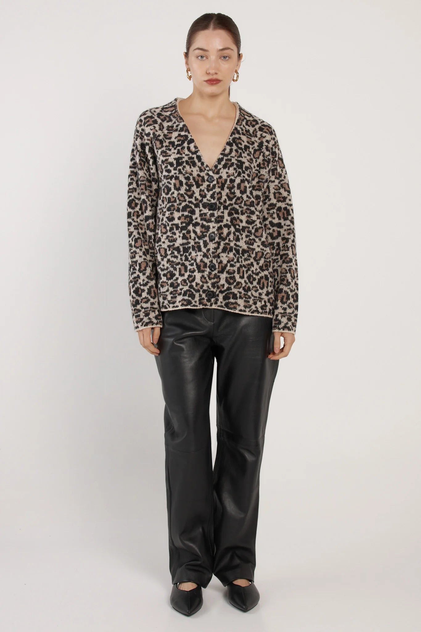 Fate & Becker Marlowe Fluffy Cardigan - Animal Print