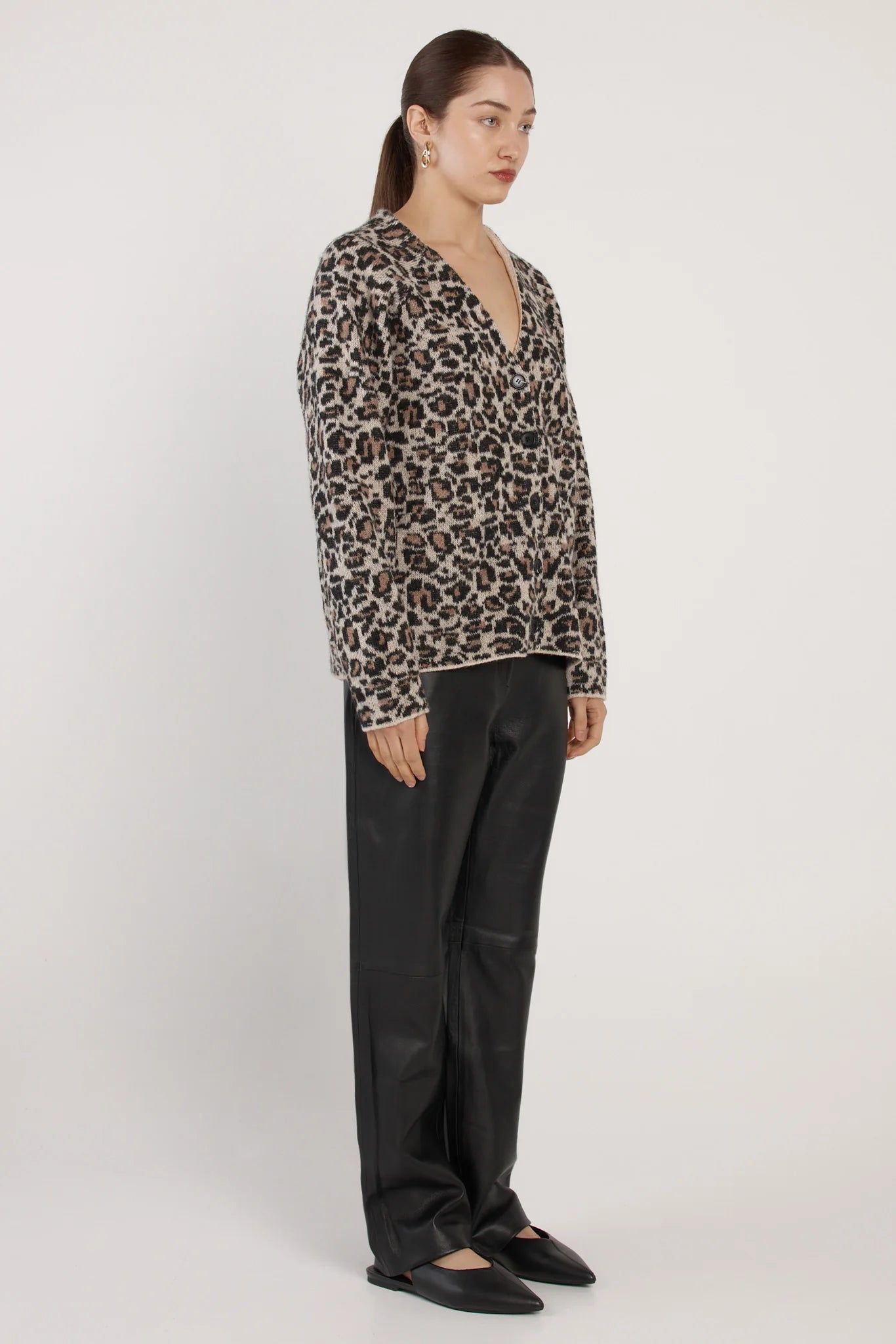 Fate & Becker Marlowe Fluffy Cardigan - Animal Print