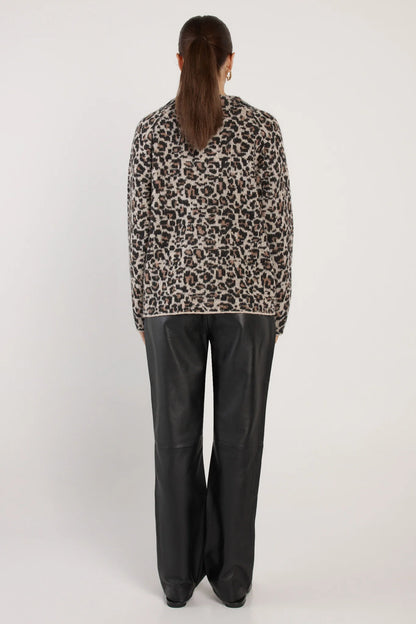 Fate & Becker Marlowe Fluffy Cardigan - Animal Print