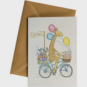 Little Difference - Giraffe Party Bike Card