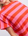 Elm Poet Tee - Tangello/ Pink Stripe